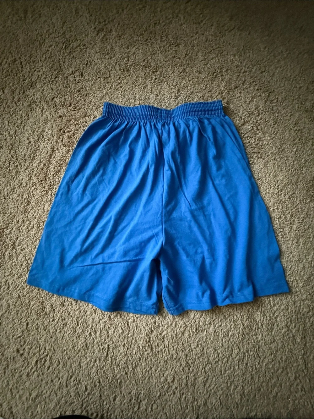Authentic Champion Men's Royal Blue Athletic Cotton Shorts with Logo